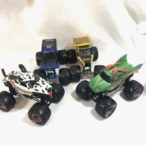 Monster Truck 1:24 Bundle Earth Shaker Dragon Sonuva Digger Mutt Dalmatian qty 4